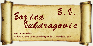 Božica Vukdragović vizit kartica